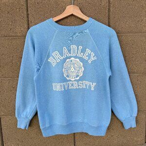 60's Bradley University Crest School Crewneck Sweatshirt